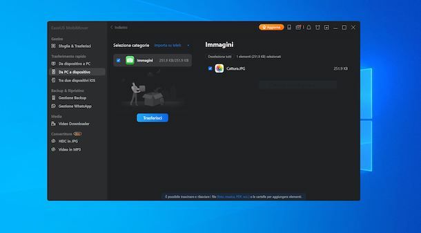 Trasferimento con EaseUS MobiMover