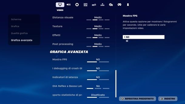 Migliori impostazioni grafiche Fortnite