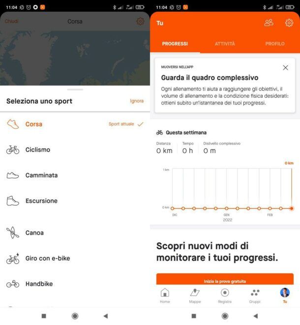 App per tracciare percorsi