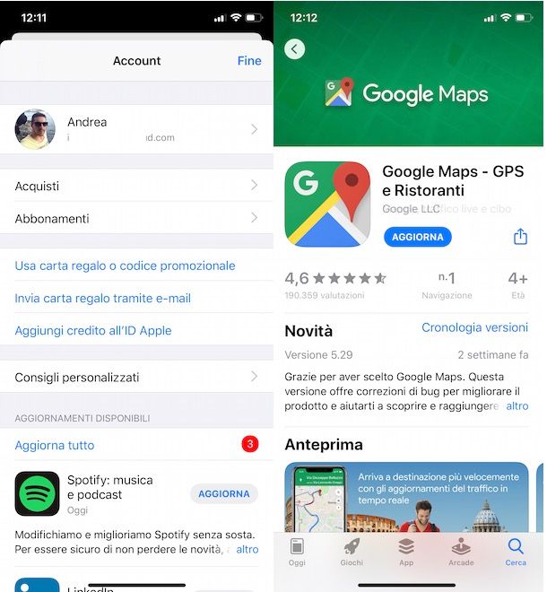 Come aggiornare Google Maps su iPhone