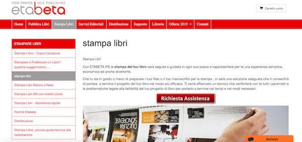 Come stampare un libro con Etabeta