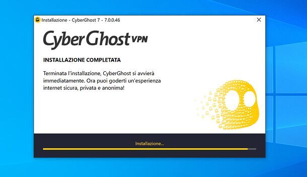 Installazione di CyberGhost VPN