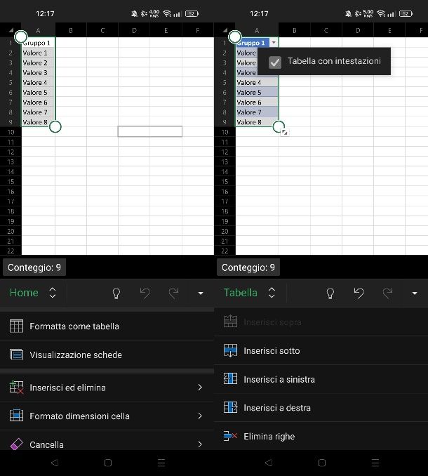 Come fare un elenco con Excel