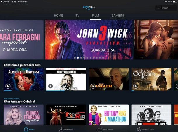 Prime Video per iPad