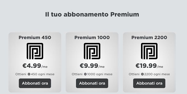 Abbonamento Premium