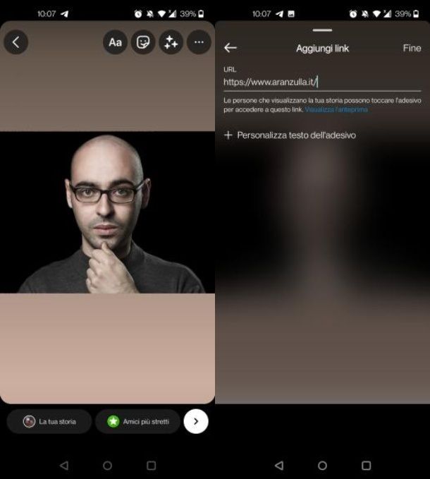 Mettere un link nelle storie di Instagram