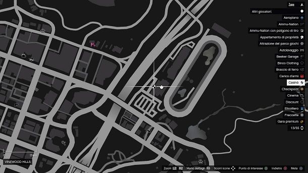 Posizione mappa casinò GTA Online