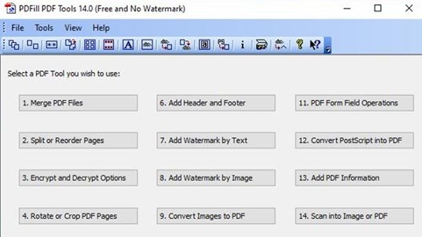 Altri programmi per editare PDF PDFill PDF Tools