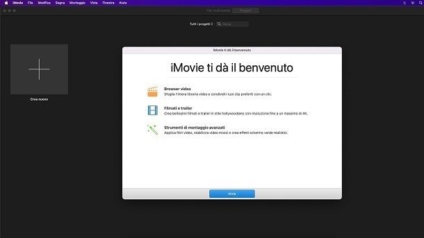 iMovie macOS Programmi per editing video