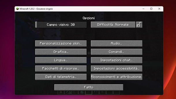 Zoomare senza mod su Minecraft