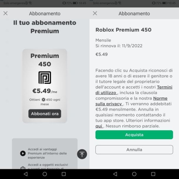 Attivare Roblox Premium