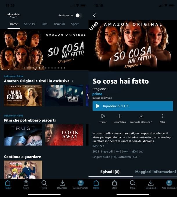 Prime Video su iOS