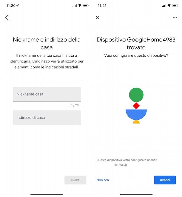 Creare una casa su Google Home