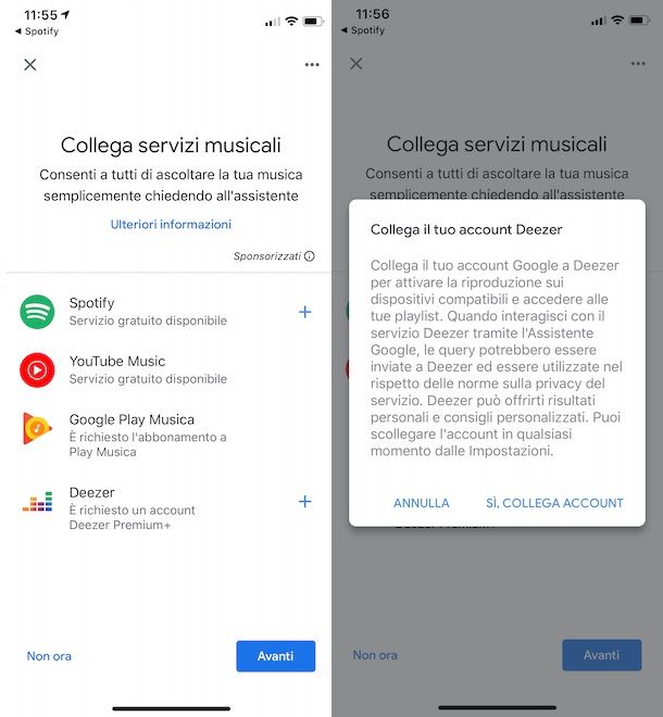 Collegare Spotify a Google Home Mini