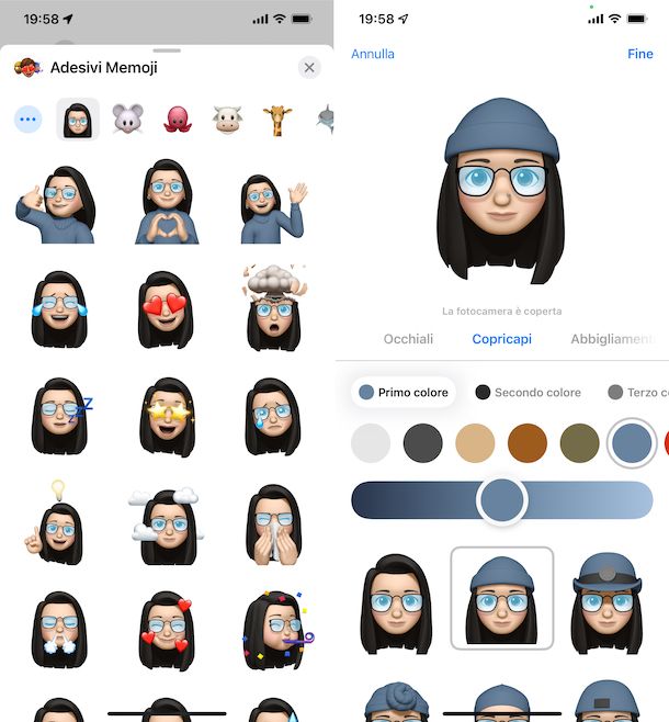 Modifica Memoji iPhone