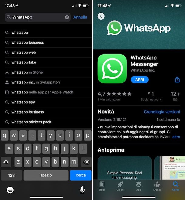 WhatsApp App Store