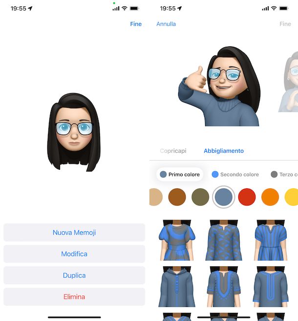 Modifica Memoji iPhone