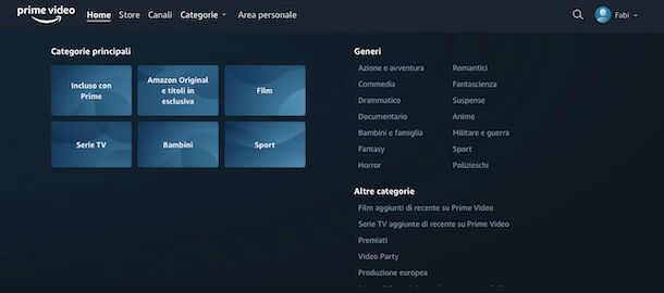 Catalogo Prime Video