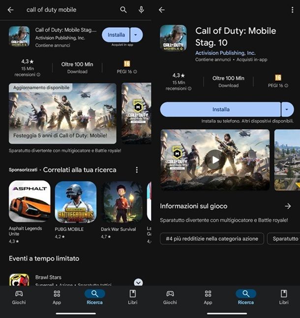 Come scaricare Call of Duty Mobile su Android