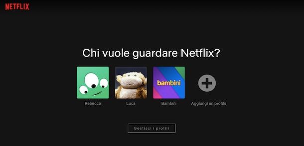 Condivisione account Netflix