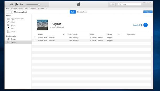 Come eliminare duplicati playlist iTunes