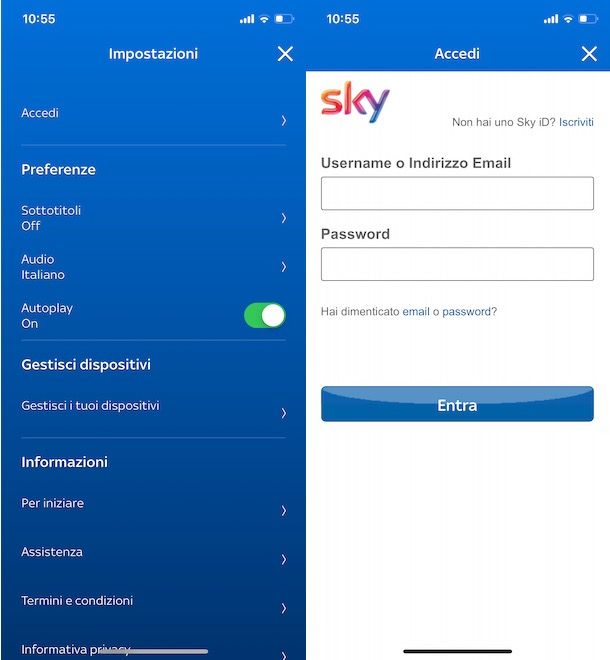 Come registrarsi a Sky Go da smartphone e tablet