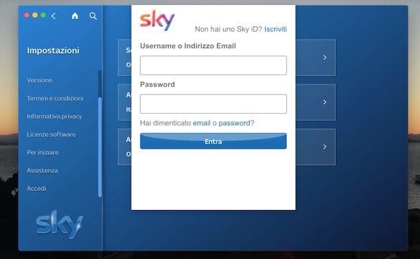 Come registrarsi a Sky Go da PC