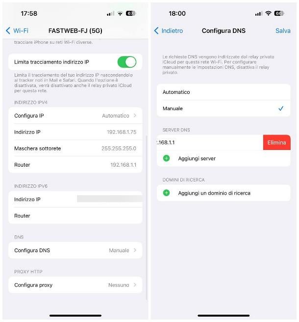 Come cambiare DNS: iPhone e iPad