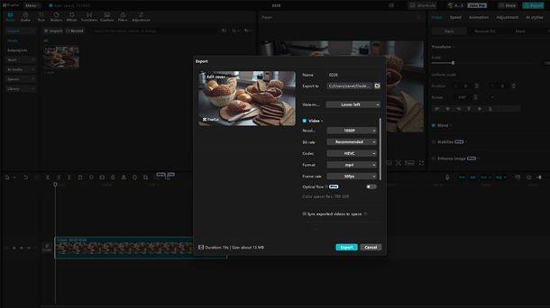 Come ridimensionare un video con CapCut