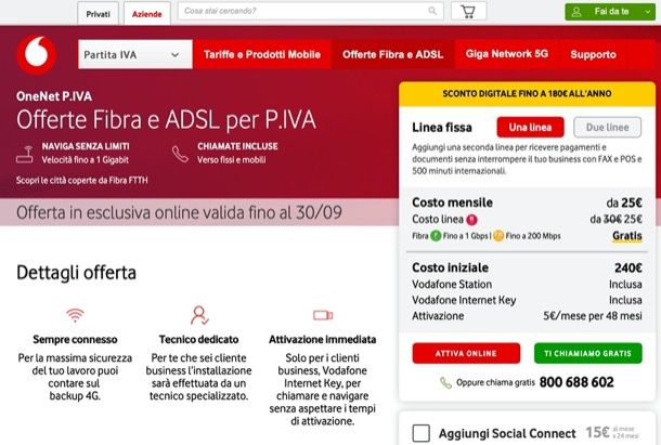 Vodafone OneNet P.IVA