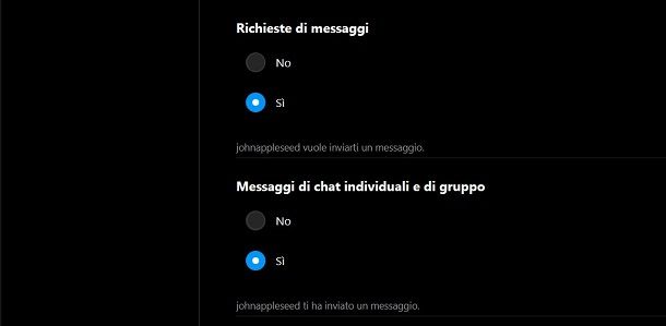 Come disattivare messaggi Instagram