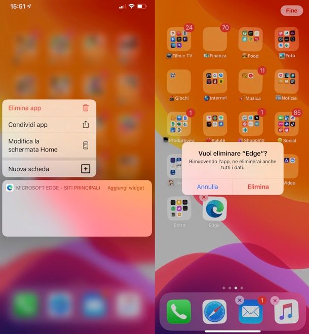 Come disinstallare Microsoft Edge da iOS/iPadOS