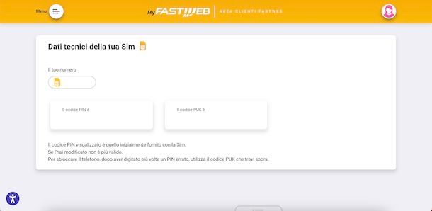 Recupero PUK Fastweb