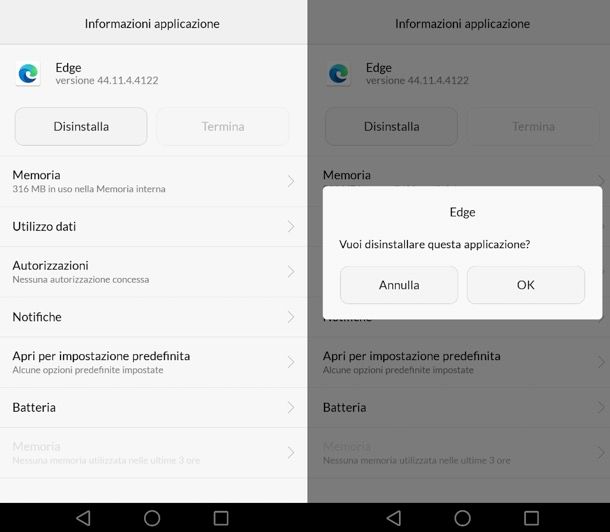 Come disinstallare Microsoft Edge da Android