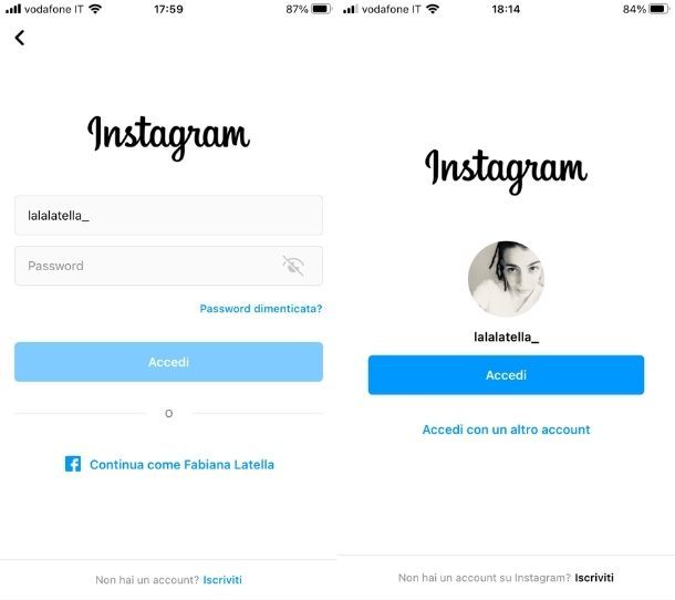 Recuperare account Instagram disattivato