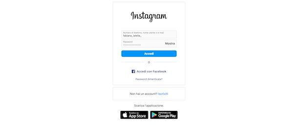 Recuperare account Instagram senza numero di telefono