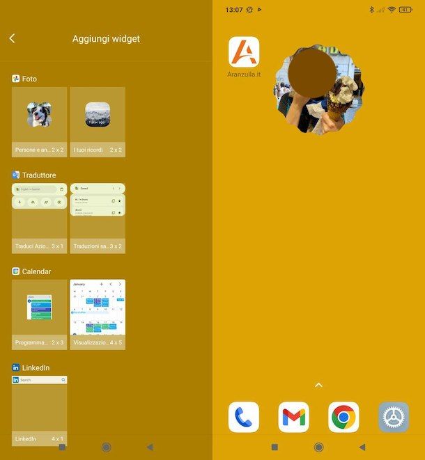 Come mettere icona foto su schermata Home di Android