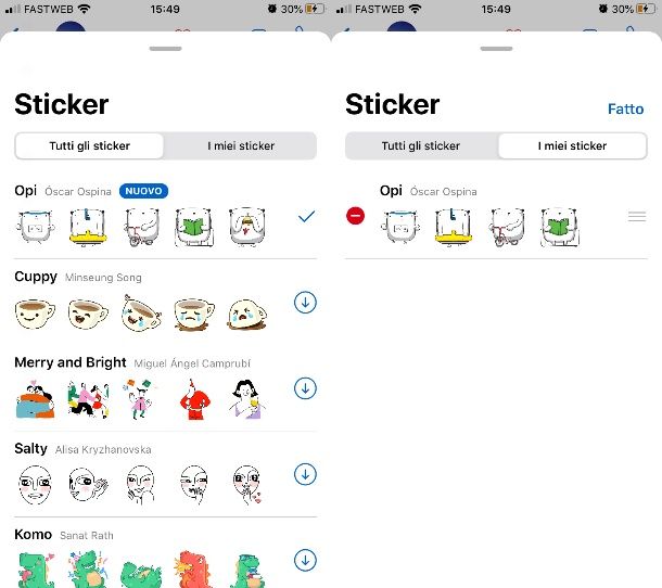Aggiungere sticker su WhatsApp iPhone