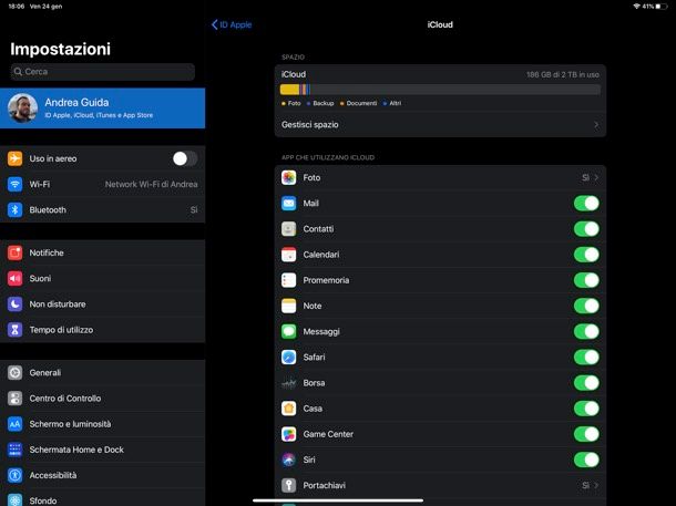 Come sincronizzare iPad con iCloud