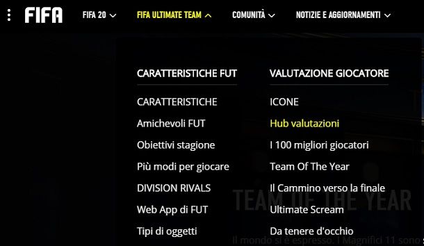 Hub valutazioni FIFA 20