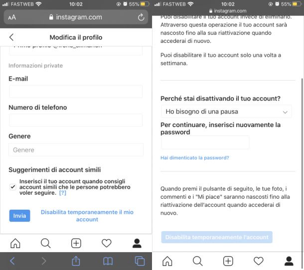 Come disattivare Instagram temporaneamente Salvatore Aranzulla