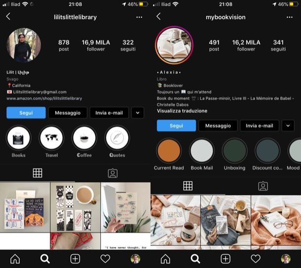 Migliori profili Instagram libri