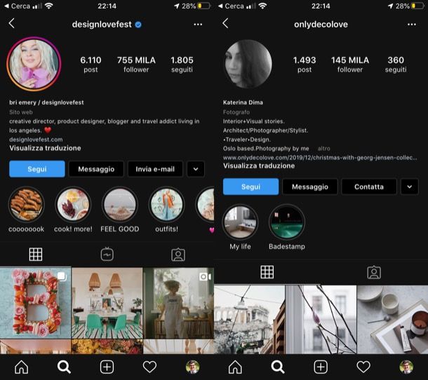 Migliori profili Instagram arredamento