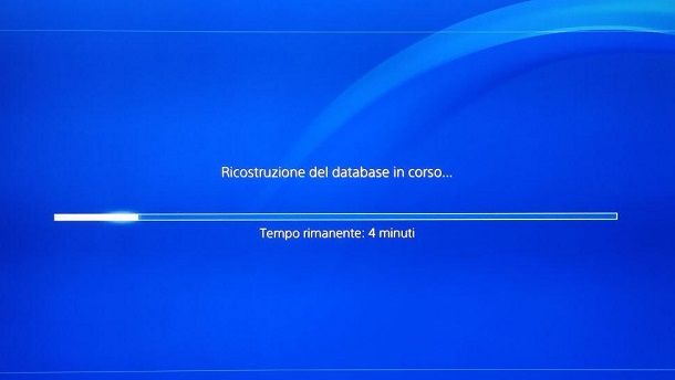 Ricostruzione database PS4