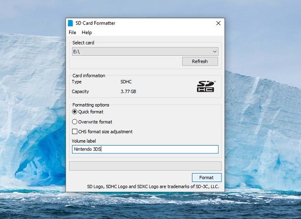 SD Card Formatter Nintendo 3DS