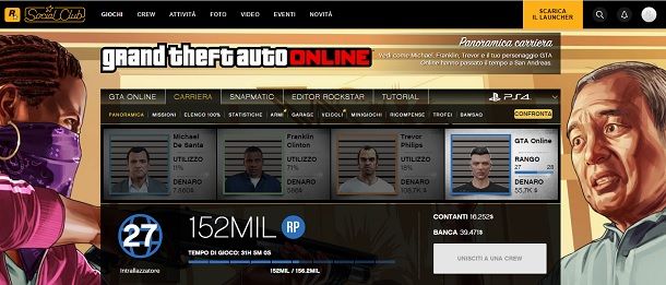 Statistiche GTA Online