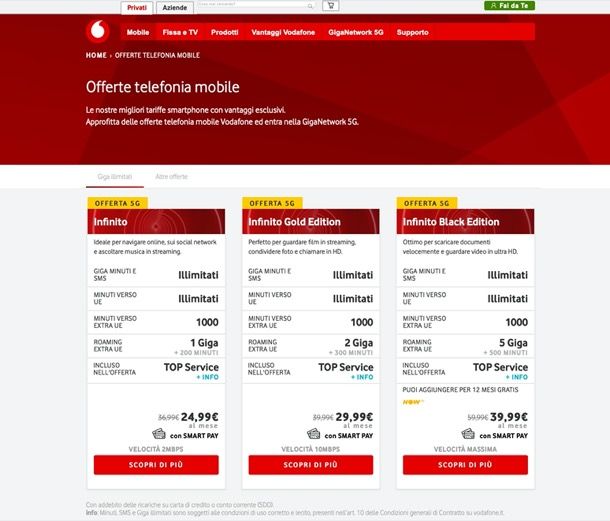 Vodafone Infinito