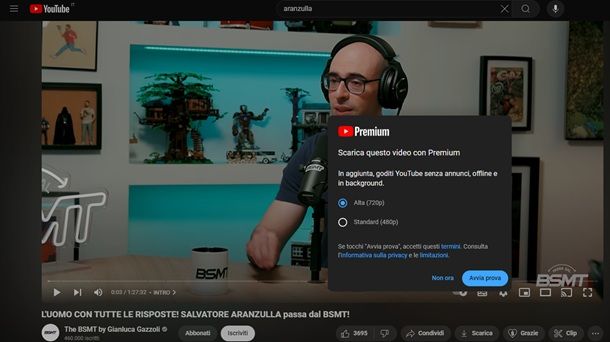 Come scaricare video senza programmi YouTube Premium