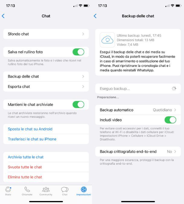 Backup WhatsApp iCloud