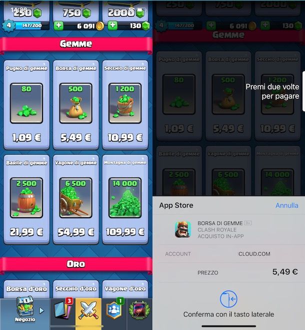 Come acquistare gemme su Clash Royale